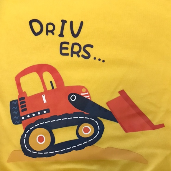 Kids yellow digger crew neck sweatshirt 110/5-6 yrs - Picture 2 of 4